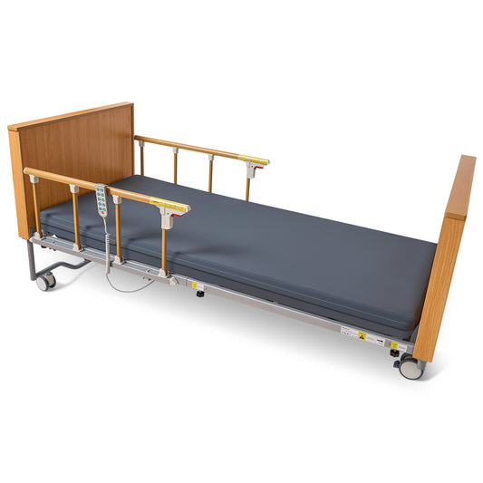 MaxKare Hospital Bed Set Fully Electric, Professional 5-Function, Includes Foam Mattress, Guardrails & Steel Frame, Heavy Duty 500lbs