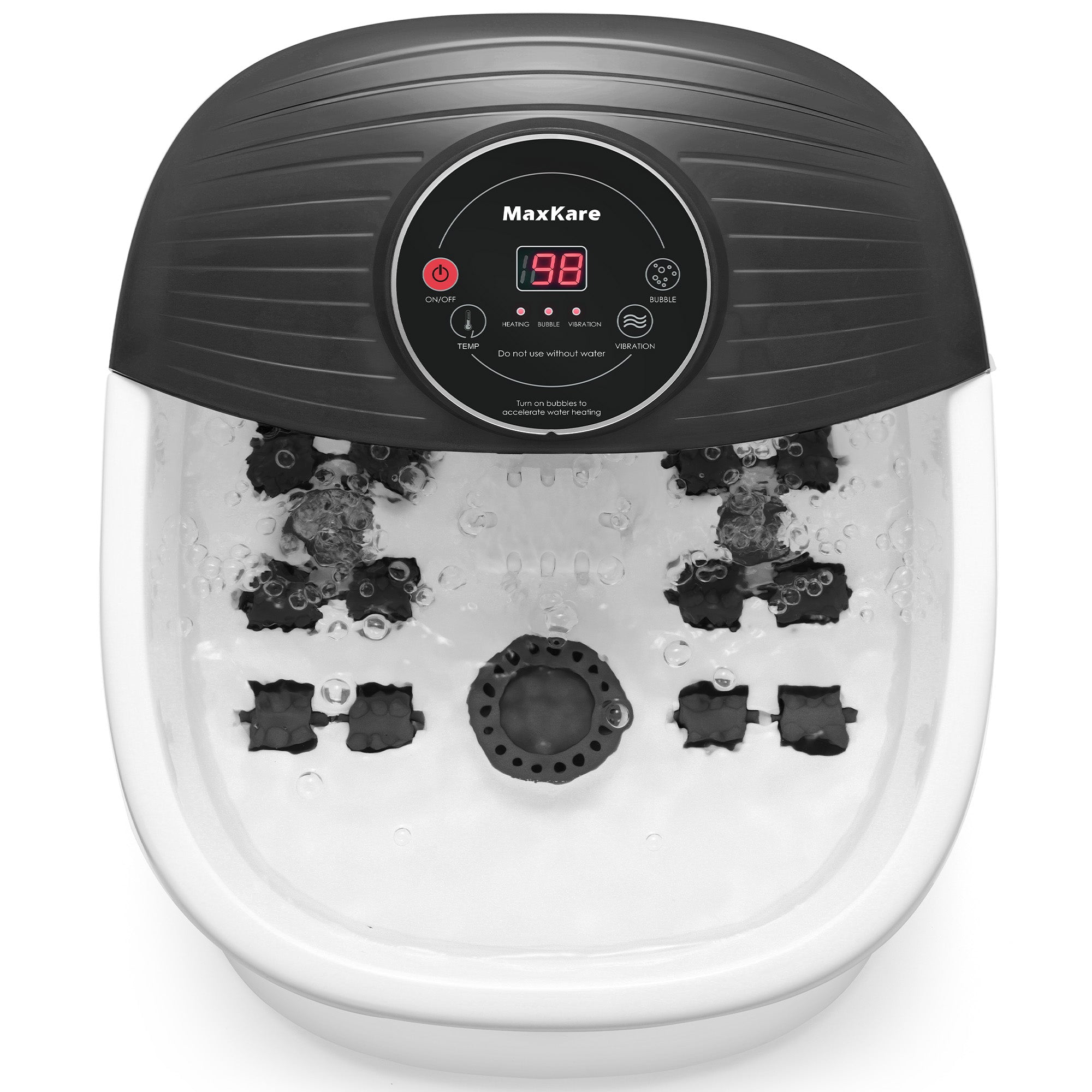 MaxKare Foot Spa Bath Massager with Heat, Bubbles, and Vibration