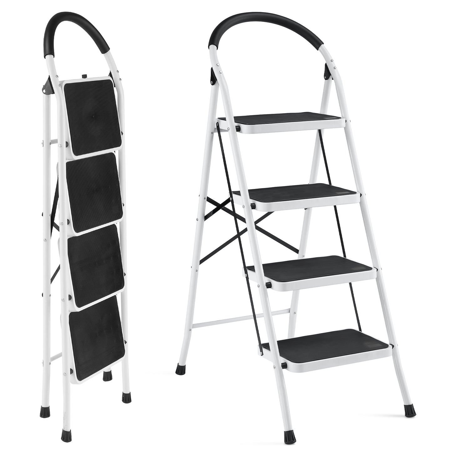 MaxKare 4 Step Stool, Folding Ladder, Lightweight