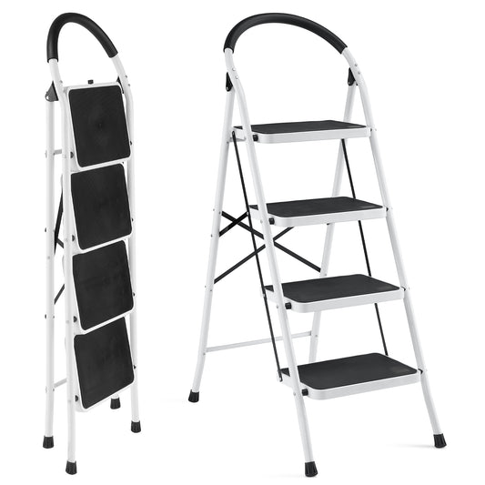 MaxKare 4 Step Stool, Folding Ladder, Lightweight