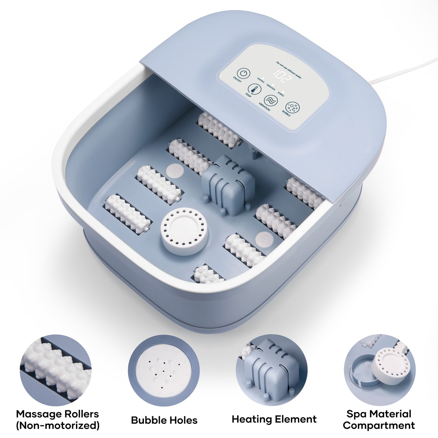 Foot Spa Bath Massager with Fast Heating, Rich Bubble, Vibration, Roll MAXKARE Foot Spa Bath Massager with Fast Heating, Rich Bubble, Vibration, Roll MAXKARE