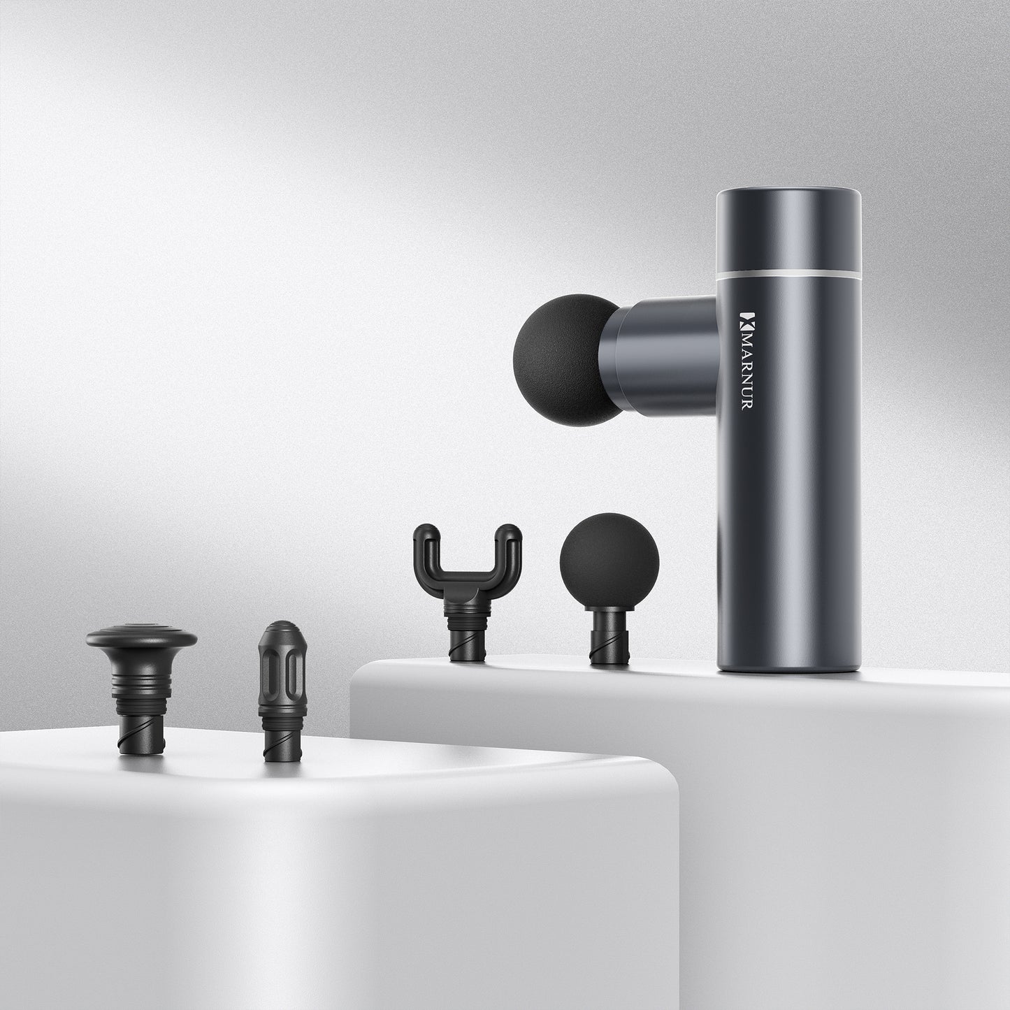 MAXKARE Mini Massage Gun – Portable Handheld Deep Tissue Massager, Quiet & Lightweight Palm-Sized Design – Gray