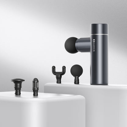 MAXKARE Mini Massage Gun – Portable Handheld Deep Tissue Massager, Quiet & Lightweight Palm-Sized Design – Gray