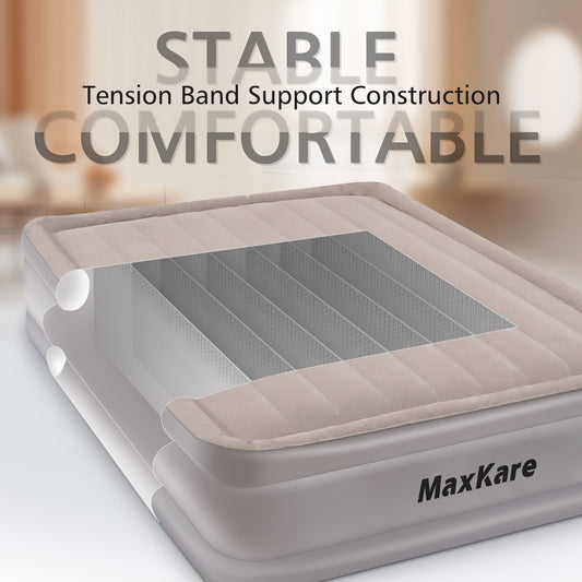 MaxKare Air Mattress with Internal Pump, Queen Size
