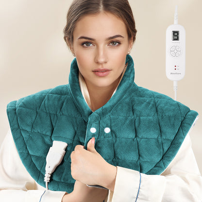 MaxKare 24"x24"Heating Pad for Neck and Shoulders, Weighted Heating Pad, Green