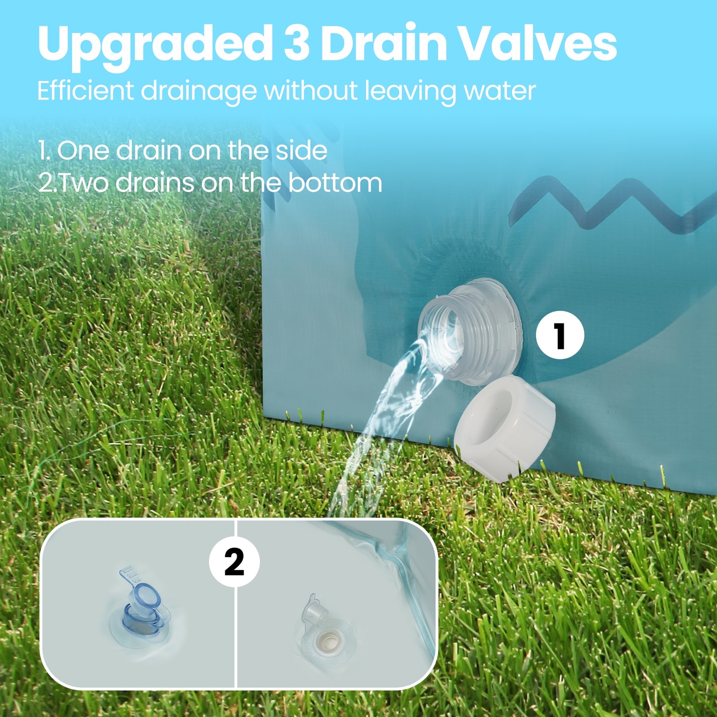 MaxKare 89'' Foldable Pets Pool, Portable Puppy Bath Tub for Cats Dogs Indoor and Outdoor, Green