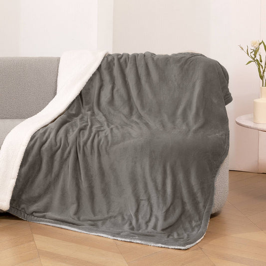 MaxKare 50" x 72" Electric Throw Blanket with 6 Heating Levels & 4H Auto-off, Grey