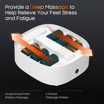 MaxKare Collapsible Foot Spa Bath Massager with Heat, Bubbles, Vibration, Digital Display Remote Control for Temperature & Time Control, Soothe and Comfort Feet-Green