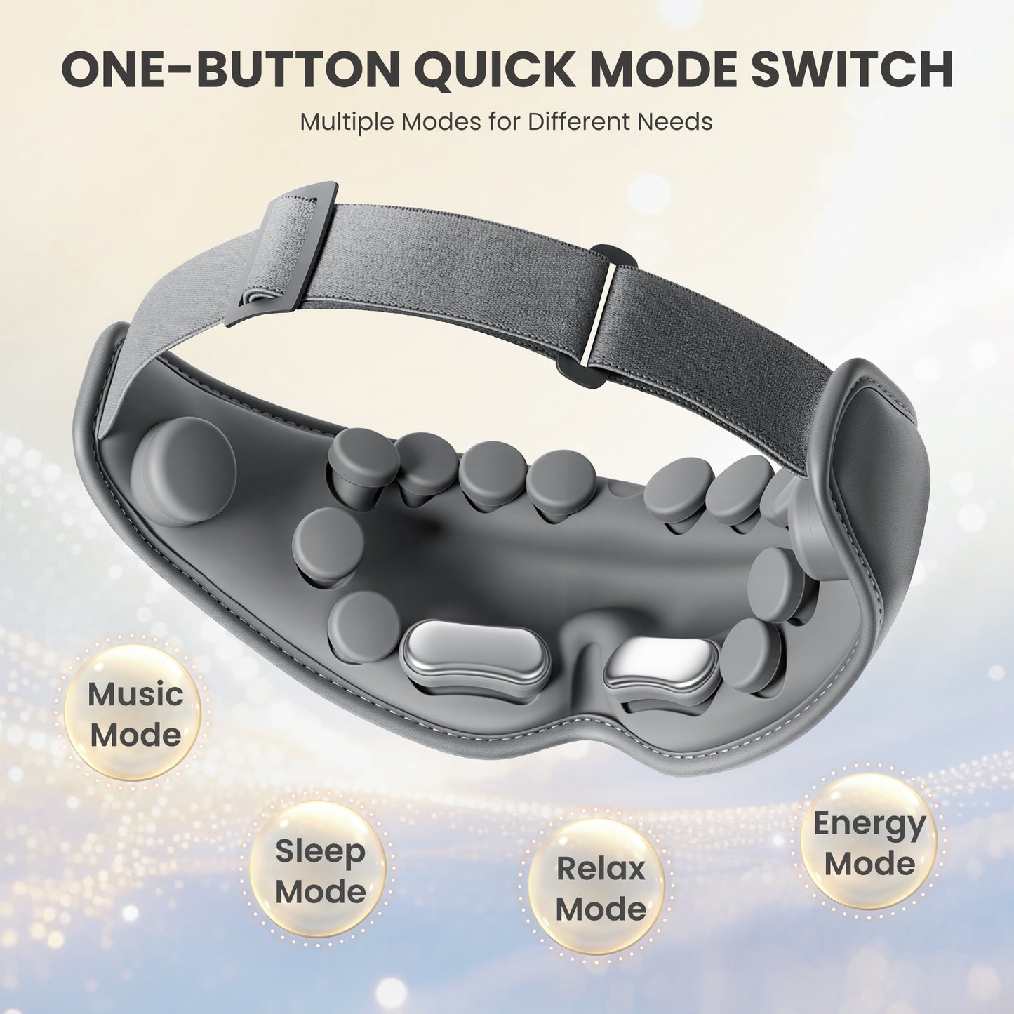 MaxKare Eye Massager with Heat, Vibration, Air Pressure for Relieve Eye Strain Dry Eye Headaches Foldable Rechargeable Shiatsu Massager