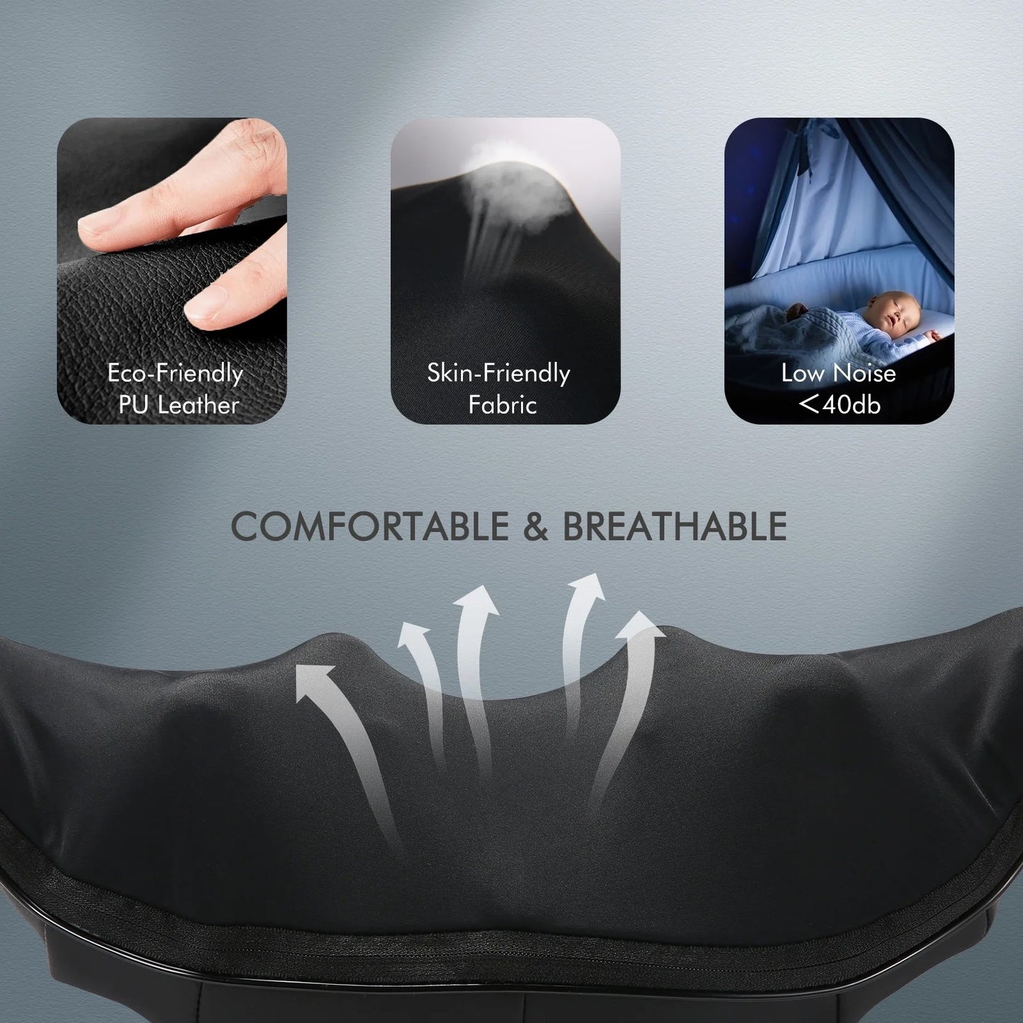 MAXKARE Neck and Shoulder Massager, 3D Deep Tissue Kneading Shiatsu Massager with Heat, Black