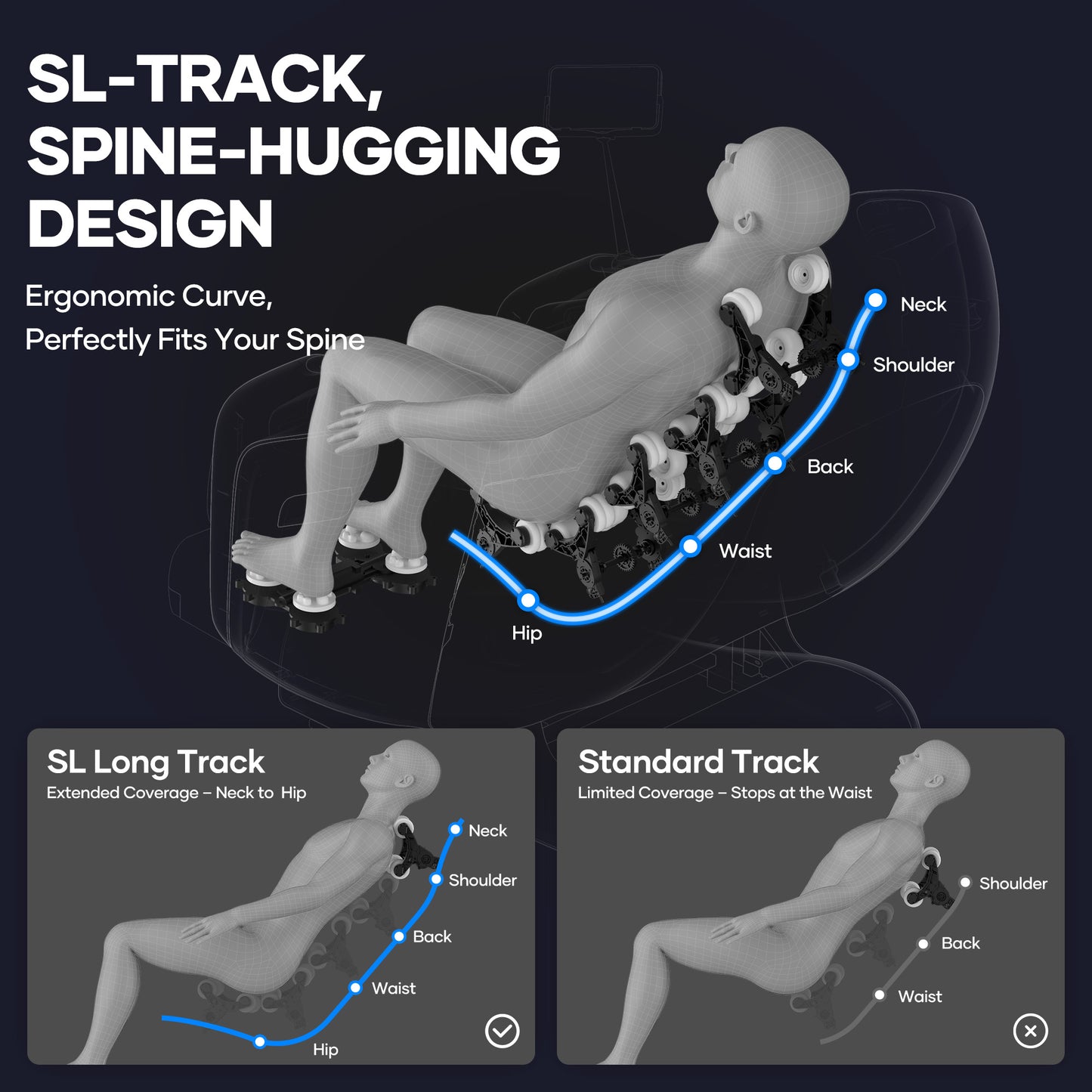 MaxKare Massage Chair Full Body, Zero Gravity, SL-Track Shiatsu Massage with Heat, Voice Control, Bluetooth, Foot Roller, Black