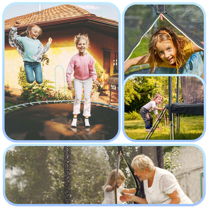 MaxKare 8Ft Trampoline for Kids Toddler, Jumping Trampoline with Enclosure, 330 lbs Capacity, Children Trampoline with Net Indoor Outdoor