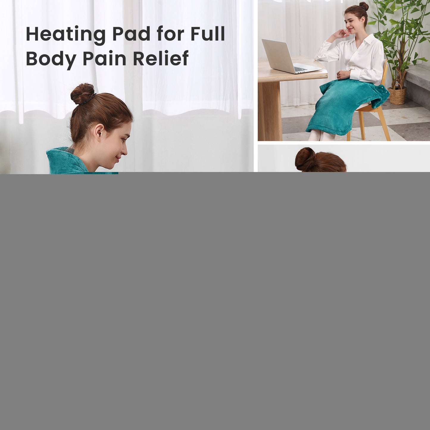 MaxKare Large 24x33inch Heating Pad for Shoulder and Neck , with 5 Heat Settings and 2 Hour Auto shut off, Green