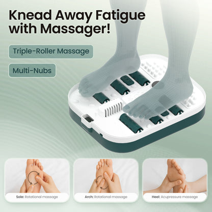 MaxKare Collapsible Foot Spa with Massager and Heat Bubbles Vibration 3 in 1, Green