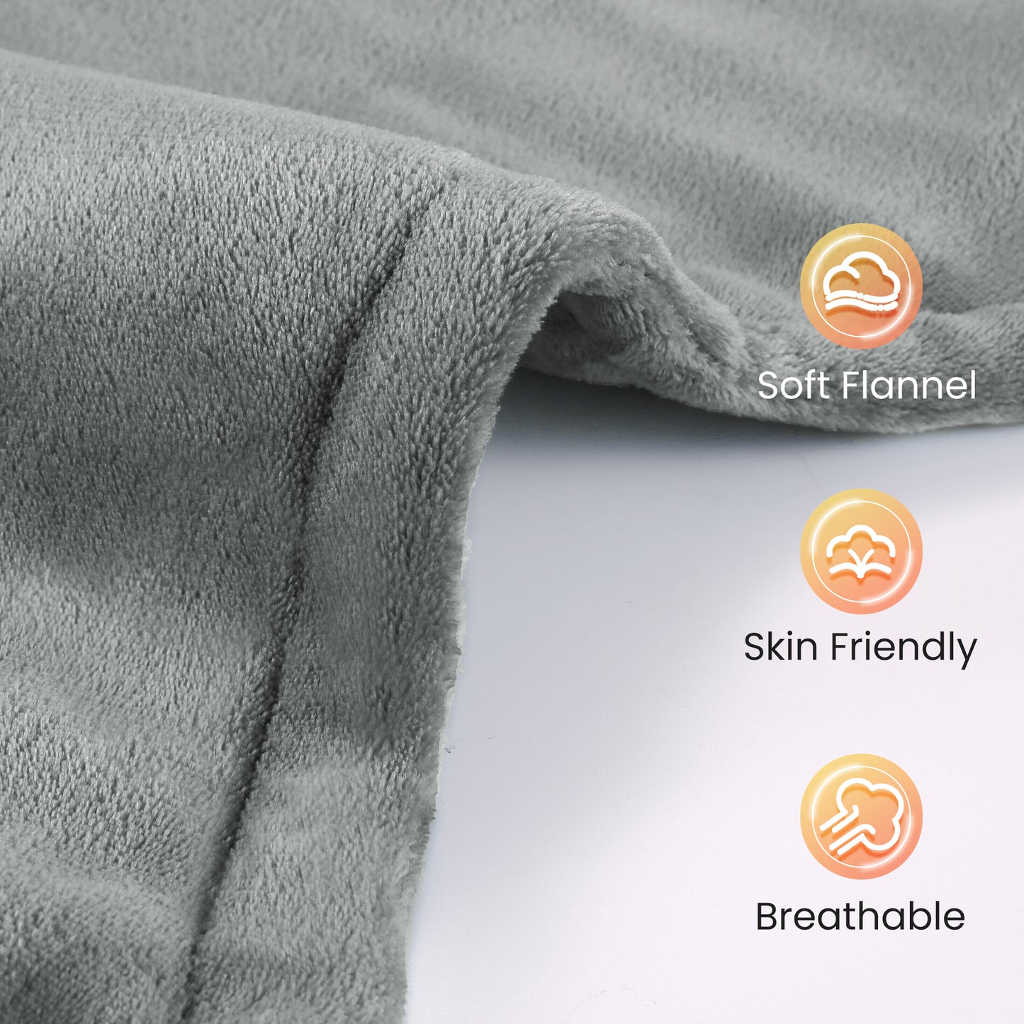 MaxKare Ultra Soft Heating Pad with 4 Heat Settings & Auto Shut-off, for Full Body Stress Relief, 24"x33", Gift - Gray