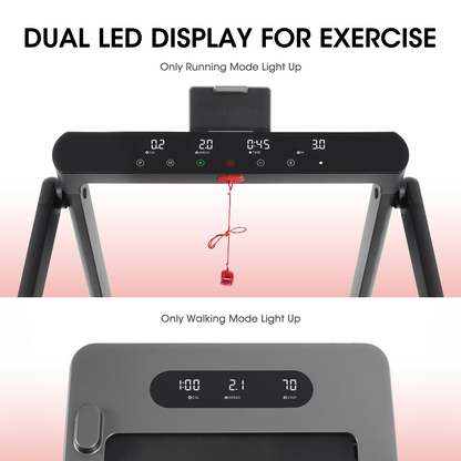 Maxkare 3.0HP & 9MPH Walking Pad Treadmill, 2 in 1 Foldable Treadmill with Touch Screen & Remote Control Bluetooth Connectivity, 286LBS