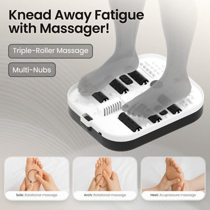 MaxKare Collapsible Foot Spa with Massager and Heat Bubbles Vibration 3 in 1, Foot Spa Massager, Black