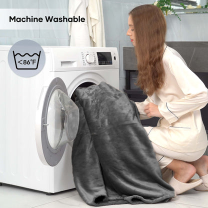 MaxKare Heated Blanket Full Size, Electric Blanket with 6 Heating Levels & 10H Auto-off, ETL Certification, Gray