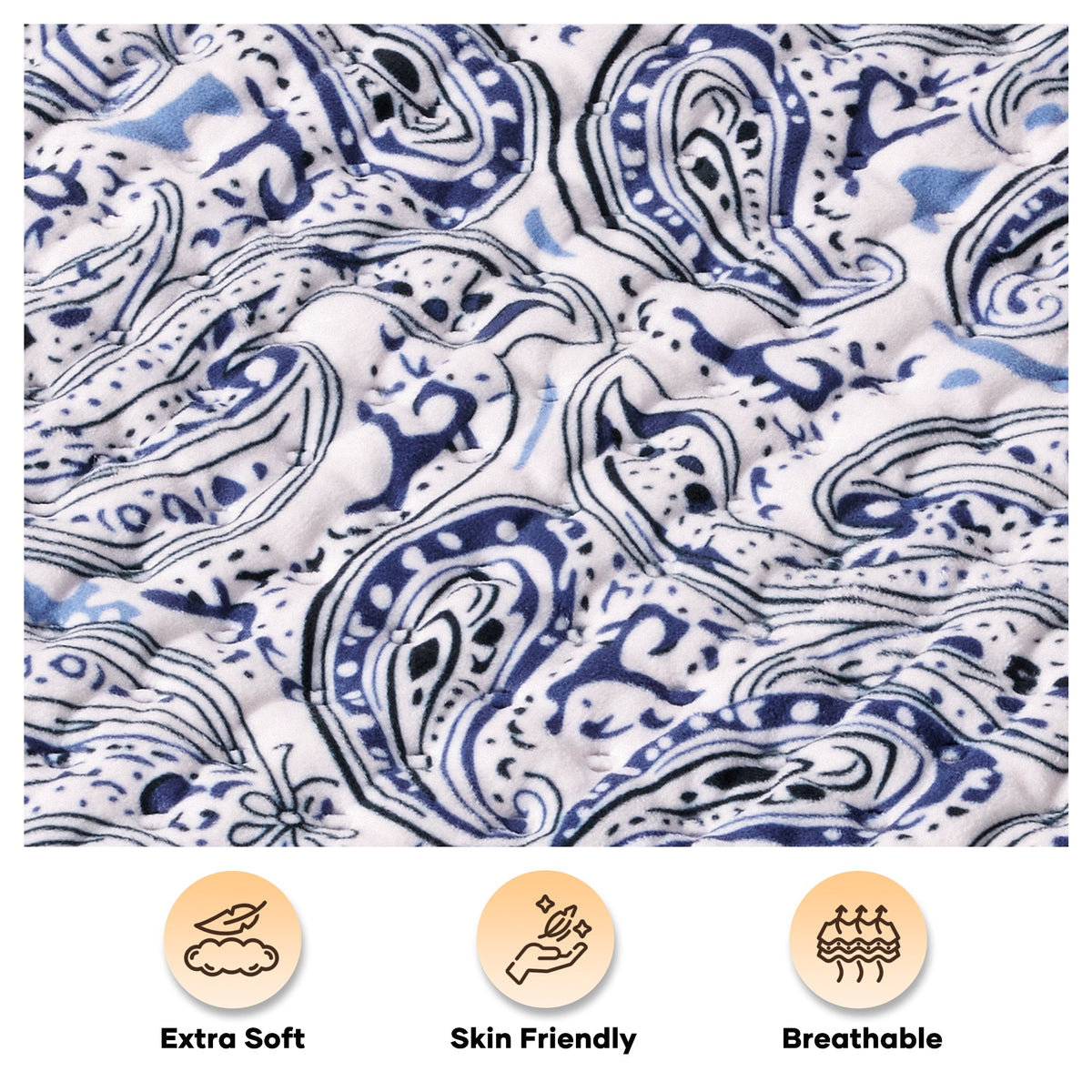 Maxkare 12 x 24 Heating Pad with 4 Heat Settings & Auto Shut-off, for Back Neck Shoulders Stress & Cramps Relief, Blue