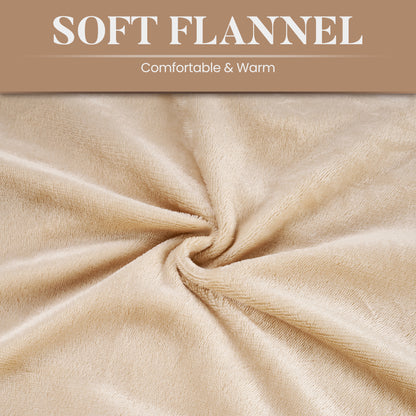 MaxKare 84"x90" Heated Blanket, Dual Controllers 10 Heat Settings, 10H Timers, Soft & Skin-friendly Flannel, White