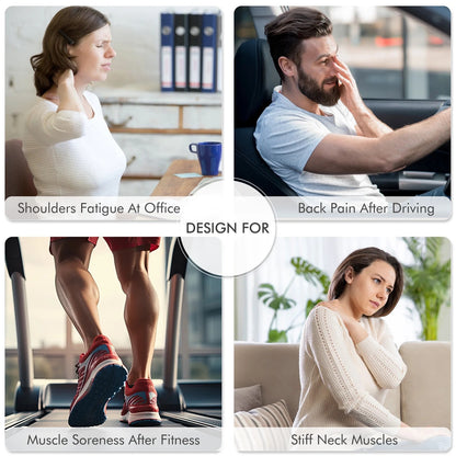 MAXKARE Neck and Shoulder Massager, 3D Deep Tissue Kneading Shiatsu Massager with Heat, Black