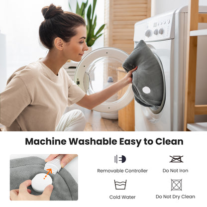 MaxKare Ultra Soft Heating Pad with 4 Heat Settings & Auto Shut-off, for Full Body Stress Relief, 24"x33", Gift - Gray