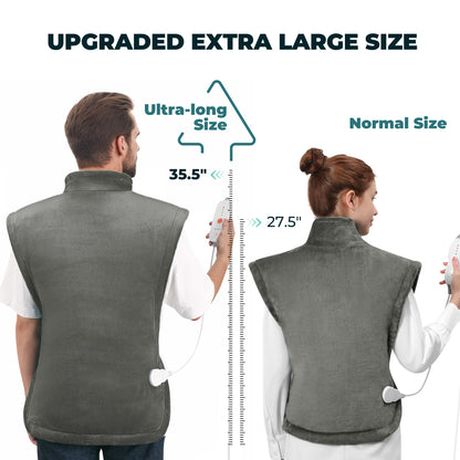 MaxKare Large Heating Pad with 4 Heat Settings & Auto Shut-off, for Full Body Stress Relief, 24"x40"- Gray