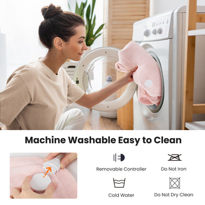 MaxKare Ultra Soft Heating Pad with 4 Heat Settings & Auto Shut-off for Full Body Stress Relief, 24"x33" - Pink