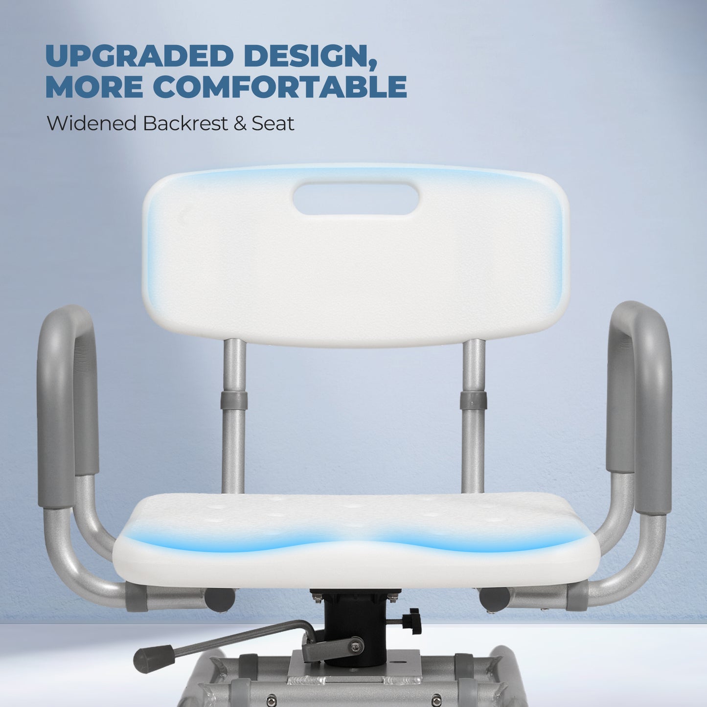 MaxKare 360° Swivel Shower Chair with Back and Arms