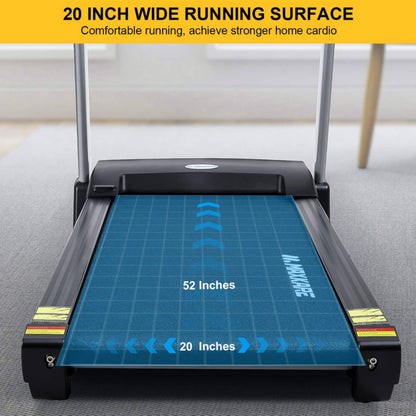MaxKare 3.0HP Folding Treadmill with 15Levels Auto Incline, 0.6-10 MHP, 15 program, Portable Foldable Treadmill for Home Use, 300 LBS