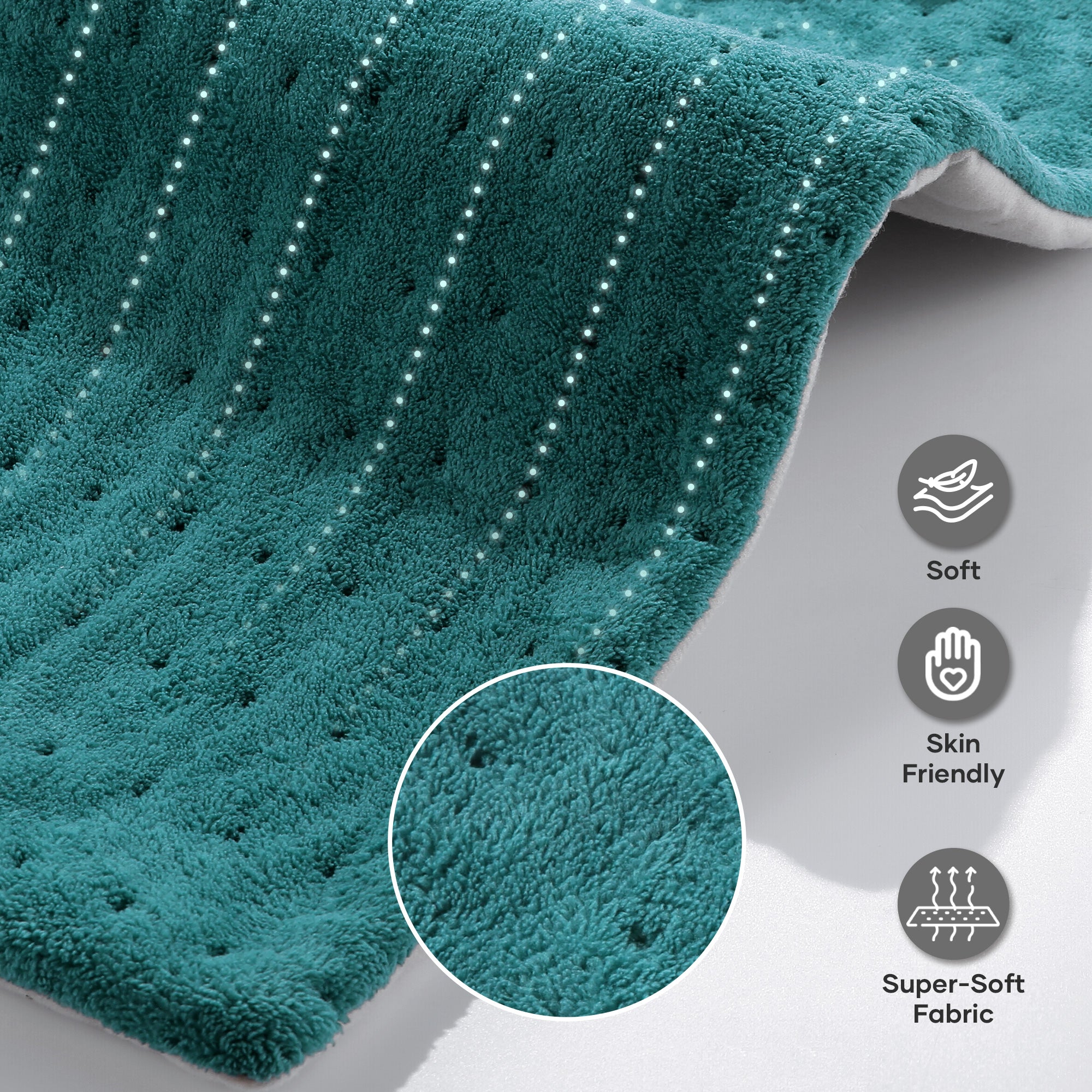 MaxKare 20''x 24'' Micro Plush Corded Electric Heating Pad for