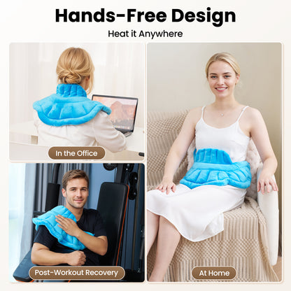 MaxKare Microwavable Heating Pad,Weighted Heating Pad,Neck & Hot Neck Wrap,Blue