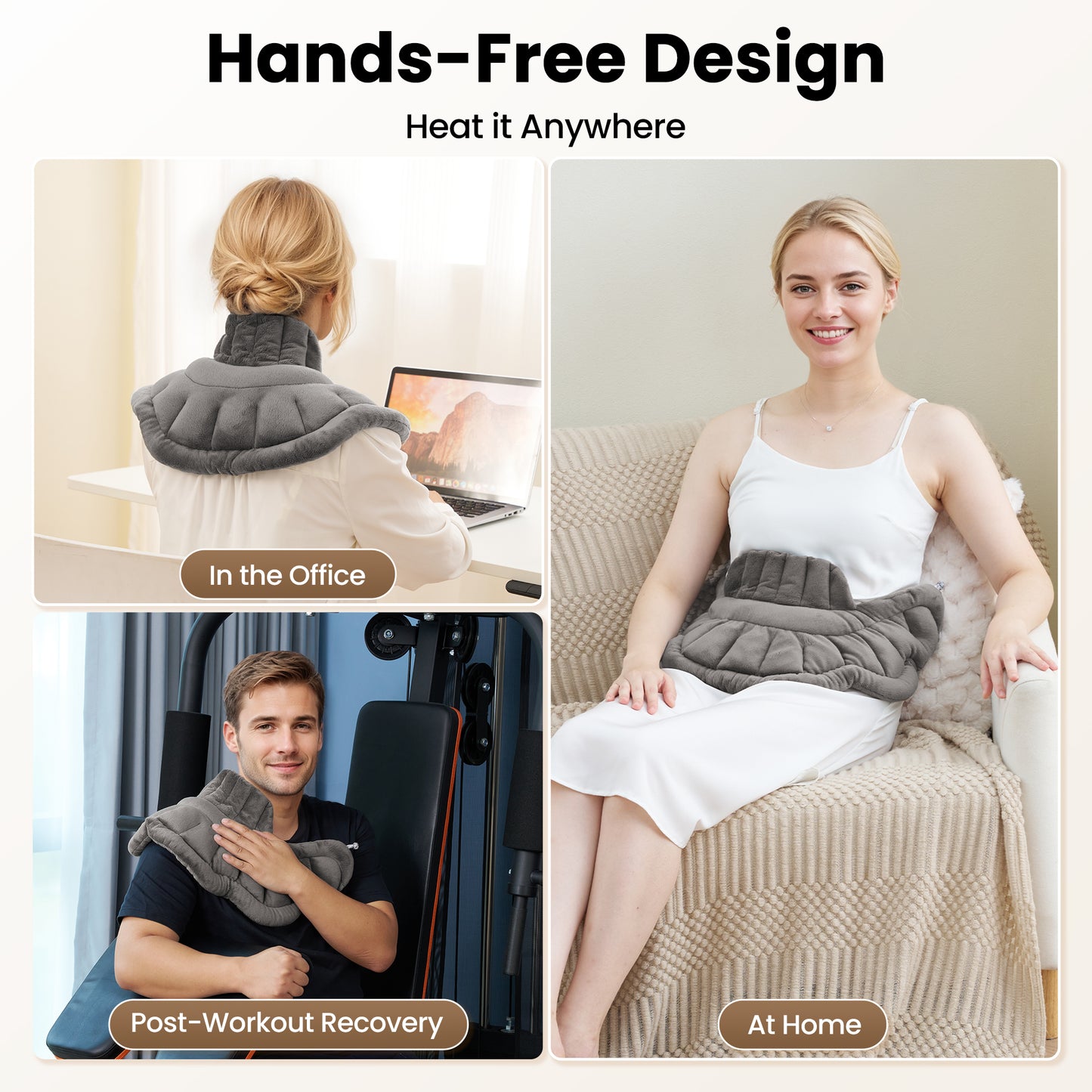 MaxKare Microwavable Heating Pad,Weighted Heating Pad,Neck & Hot Neck Wrap,Grey