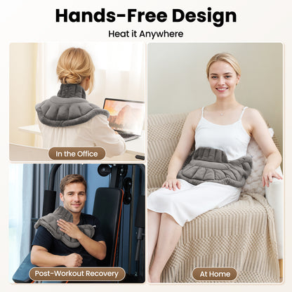 MaxKare Microwavable Heating Pad,Weighted Heating Pad,Neck & Hot Neck Wrap,Grey