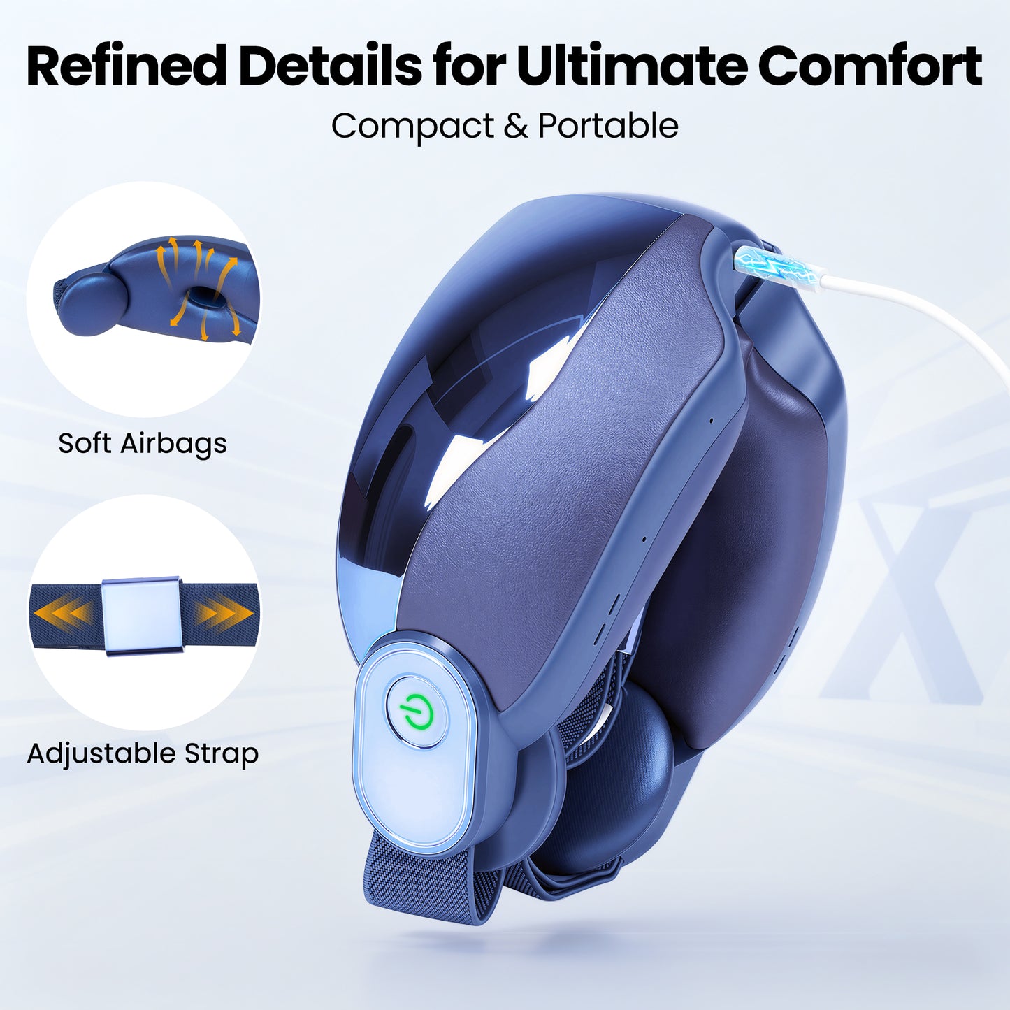 MaxKare Eye Massager with Air Pressure, Open-View Design, Heated Eye Massager for Relieving Eye Strain, Dry Eye, and Headaches, Foldable & Rechargeable