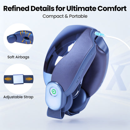 MaxKare Eye Massager with Air Pressure, Open-View Design, Heated Eye Massager for Relieving Eye Strain, Dry Eye, and Headaches, Foldable & Rechargeable