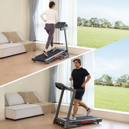 MaxKare 15 Level Auto Incline Treadmill, 3.0HP Folding Treadmill for Home with Bluetooth/Zwift App, Running and Walking Max 9MPH Speed, 286lb Capacity