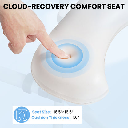 MaxKare Raised Toilet Seat with Handles, Adjustable Height, Gray