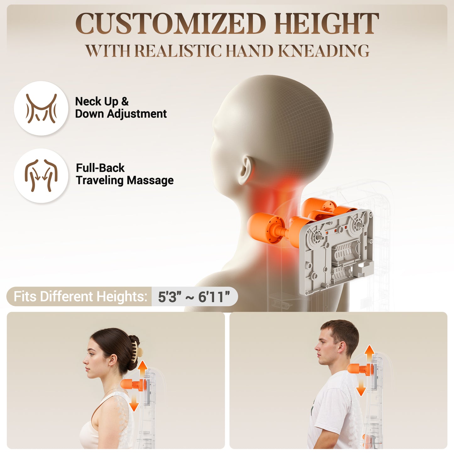 MaxKare Massage Seat Cushion with Heat for Back Pain Relief, Massager Pad with Vibration, for Chair, Sofa, Black