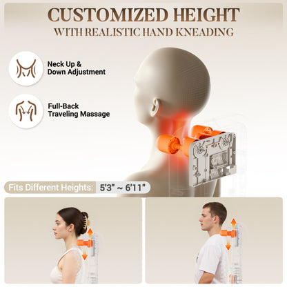 MaxKare Massage Seat Cushion with Heat for Back Pain Relief, Massager Pad with Vibration, for Chair, Sofa, Black