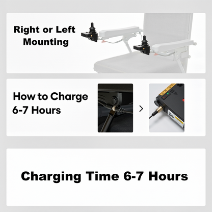 MaxKare Electric Wheelchair for Adults & Seniors, Long Travel Range with 13AH Lithium Batteries, Folding Compact All-Terrain Power Chair with Heavy Duty