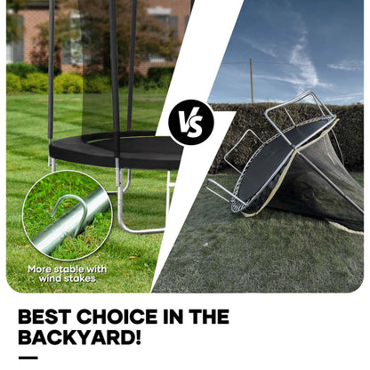 MaxKare 8Ft Trampoline for Kids Toddler, Jumping Trampoline with Enclosure, 330 lbs Capacity, Children Trampoline with Net Indoor Outdoor