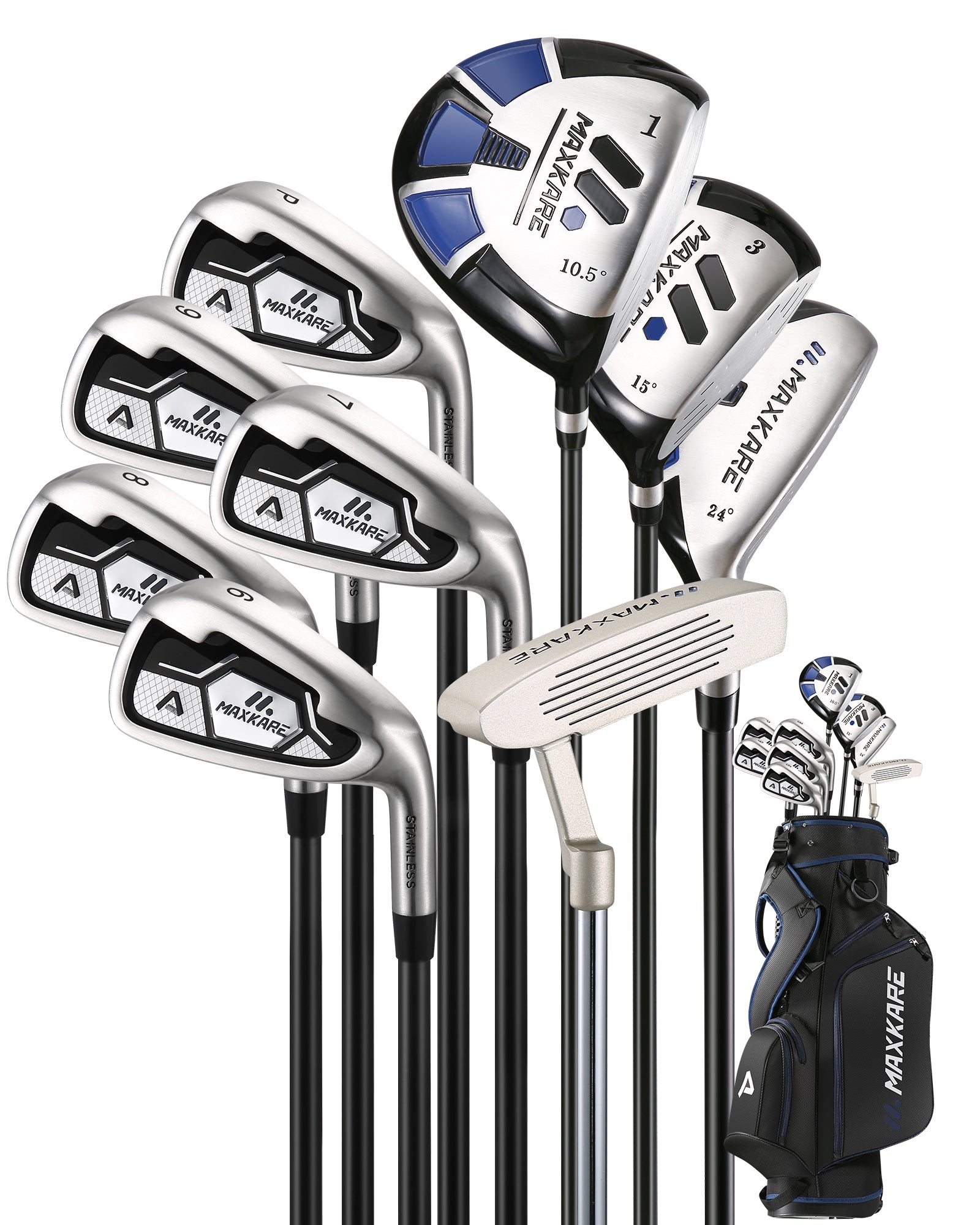 Load image into Gallery viewer, Maxkare Men&#39;s Golf Clubs Set 13-piece Complete Set with Bag, Right Handed
