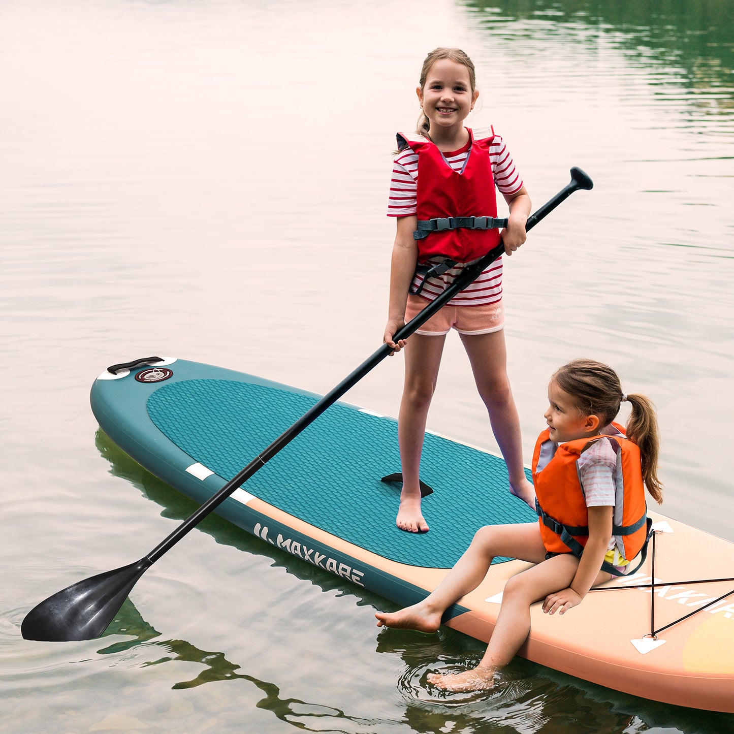Maxkare Inflatable Stand Up Paddle Board for Kids Adult, 220 lbs Load Capacity, Pink