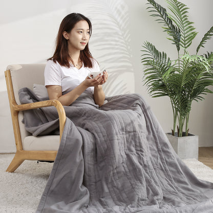 Electric Blanket 50x60inch Heated Throw Blanket with Adjustable Timer 4 Heating Levels, 6 Hours Auto-Off, Machine-Washable, Grey