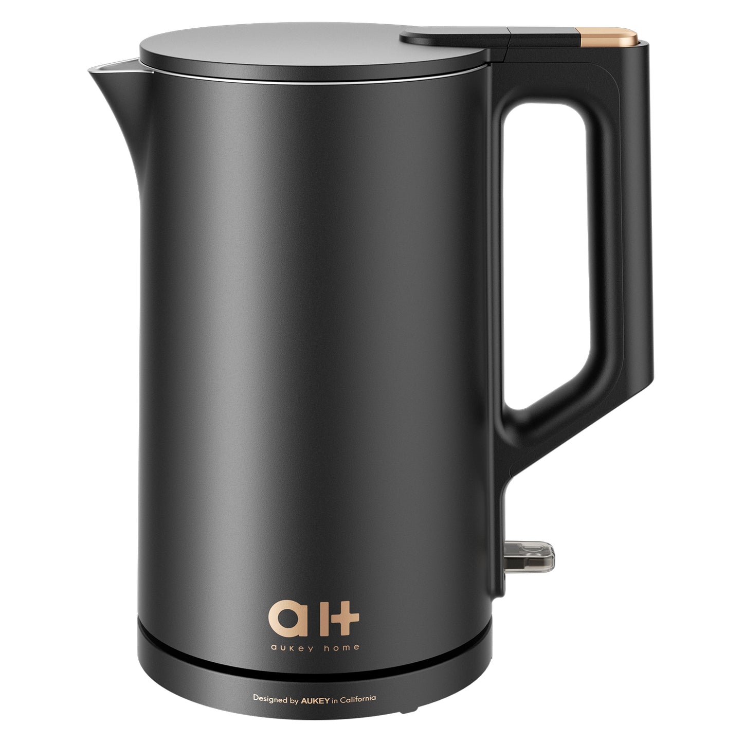 Stainless Steel Electric Kettle,1.5L Double Wall Cool Touch Tea Kettle with Overheating Protection and Auto Shut-Off, Black