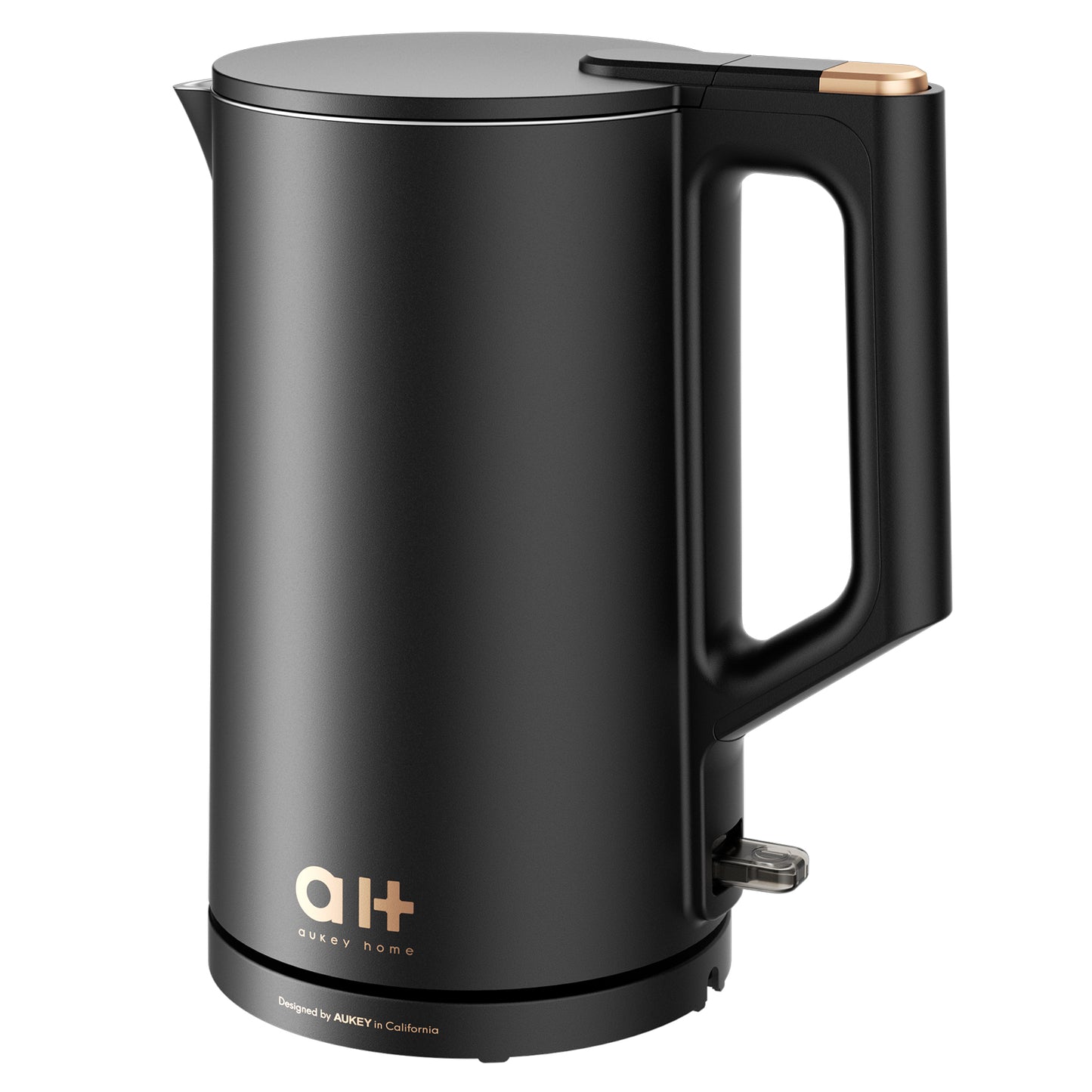 Stainless Steel Electric Kettle,1.5L Double Wall Cool Touch Tea Kettle with Overheating Protection and Auto Shut-Off, Black