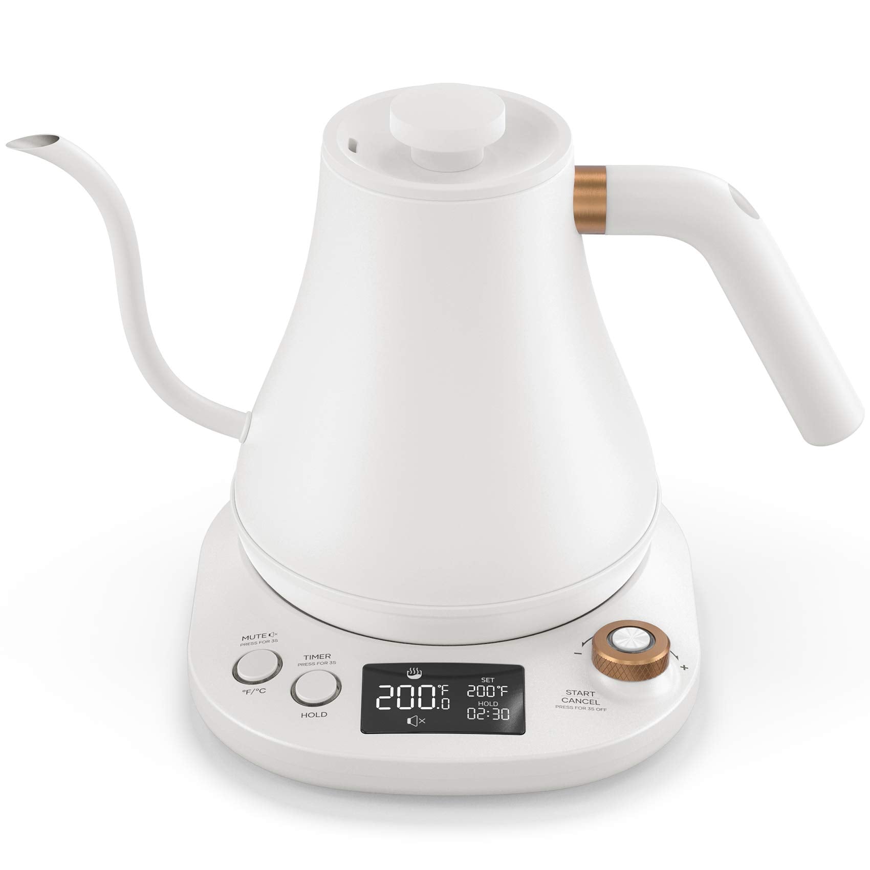 Load image into Gallery viewer, Willsence Electric Gooseneck Coffee Kettle with Temperature Control, 1200W Pour Over Electric Kettle for Coffee and Tea, 100% Stainless Steel Inner Lid and Bottom
