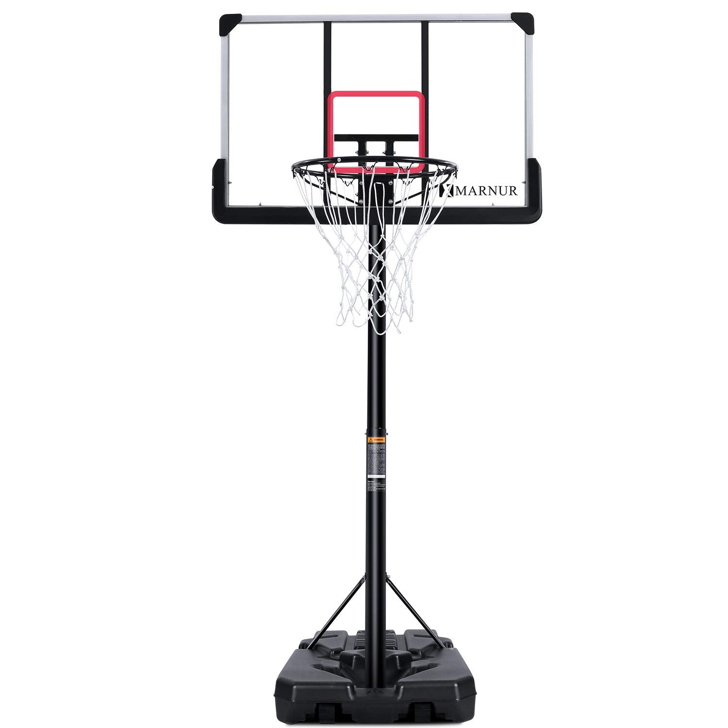 Load image into Gallery viewer, 44inch Basketball Hoop Basketball System, 6 ft 7 in to 10 ft Height Adjustable Portable Basketball Goal Basketball Equipment with Big Backboard &amp; Wheels and Large Base
