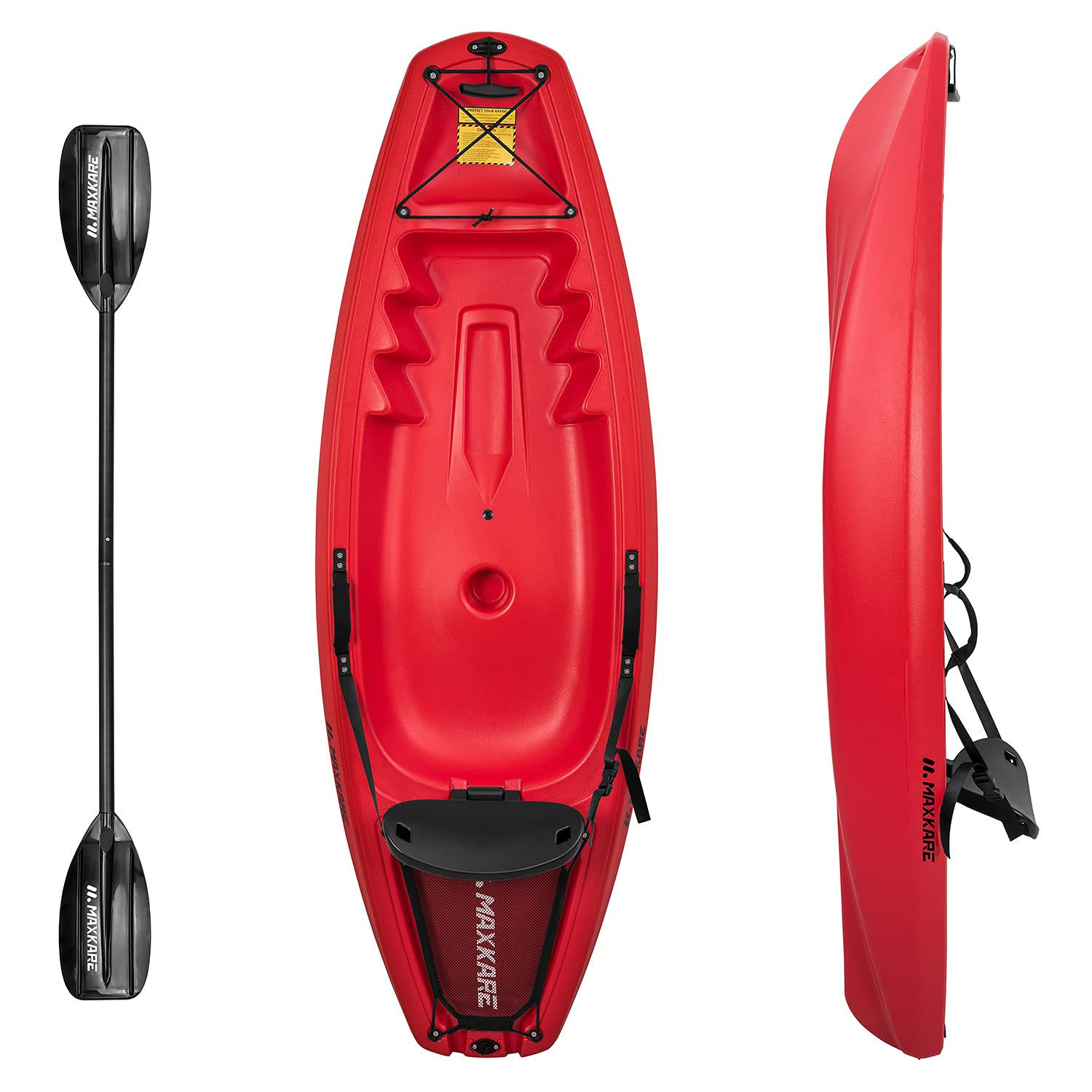 Load image into Gallery viewer, MaxKare Youth Kids Kayak with Paddle 6ft Fishing Kayak, Red 121 lbs Capacity, 6&#39;1&#39;&#39;L x 24.6&#39;&#39;W x8.8&#39;&#39;H

